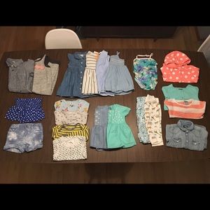 21 piece mixed lot of 12-18 mos baby girl clothes
